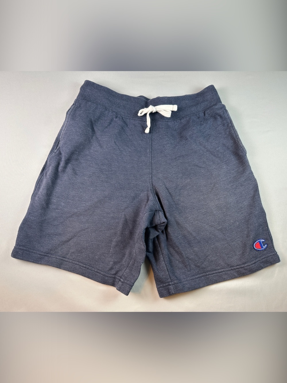 Champion Men’s Fleece Shorts Dark Navy Drawstring Elastic Pocketa